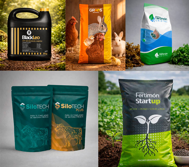 Diseño de etiqueta y packaging para productos agrícolas