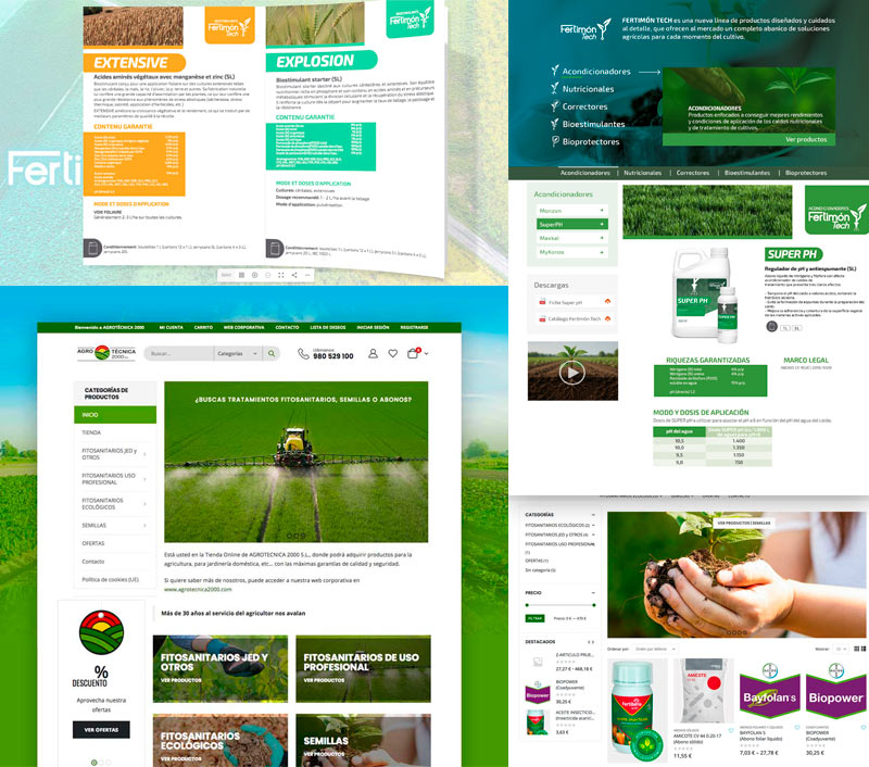Diseño de página web tipo catálogo digital para empresas agrícolas